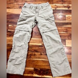 Women’s North Face Convertible Cargo Utility Pants Light Beige Tan 4